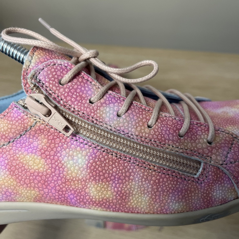 CLOUD Aika Prints Marea Rose Pink Side-Zip‎ Leather Minimalist Sneakers 7.5 / 38 - Picture 8 of 10